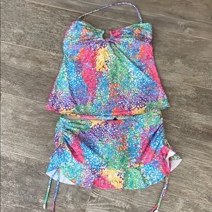 Tankini with Detachable Neck Strap